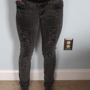 Tom Gray Ripped Skinny Jeans